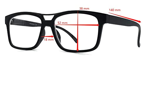 BillyJoe Nearsighted Glasses for Distance Driving Myopia Glasses for Men Women (2Pairs) Rectangular Square Shape4