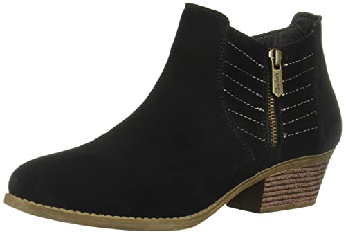 Skechers Women's Lasso-Petrol-Western Influenced Stitched Side Zip Bootie Ankle Boot, Black, 10 M Us #TOP29