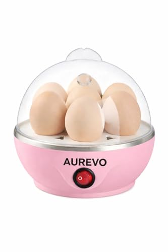 Image of Egg Boiler Electric Automatic Off 7 Egg Poacher For Steaming, Cooking, Boiling And Frying, 350 Watts (PINK)