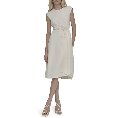 Robe asymétrique DKNY à manches courtes pour femme