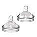 NUK Simply Natural Baby Bottle Nipples - Medium Flow Silicone Extra Soft Anti-Colic Air System BPA-Free Pack of 2