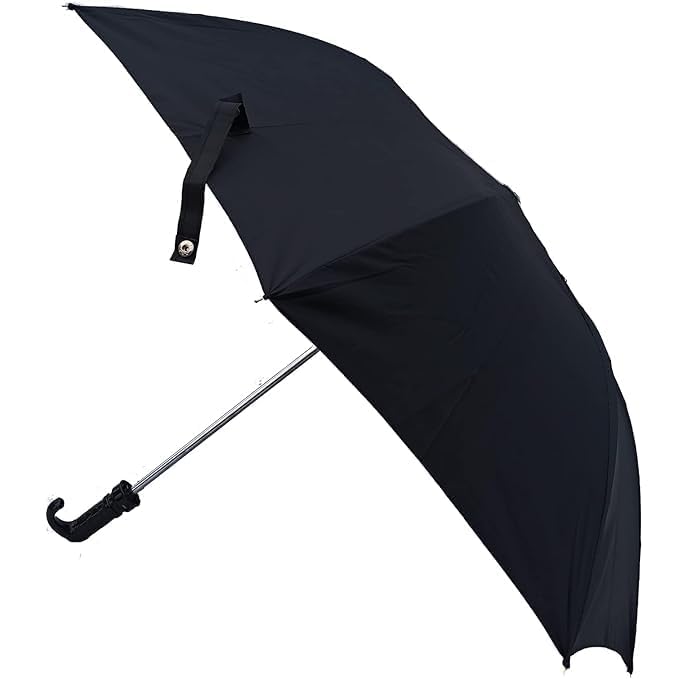 Ephemeral Full Black Umbrella For Men And Women | Windproof Travel 2Fold Umbrella For Rain | Manual Open And Close Umbrella Suitable For 1 Adult