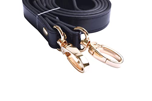 Wento 1Pcs 43''-49'' Black Pu Leather Straps Adjustable Bag Strap,Soft Faux Leather Shoulder Straps,Replacement Cross Body Purse Straps,Handbag Bag Wallet Straps (Gold)… #TOP1