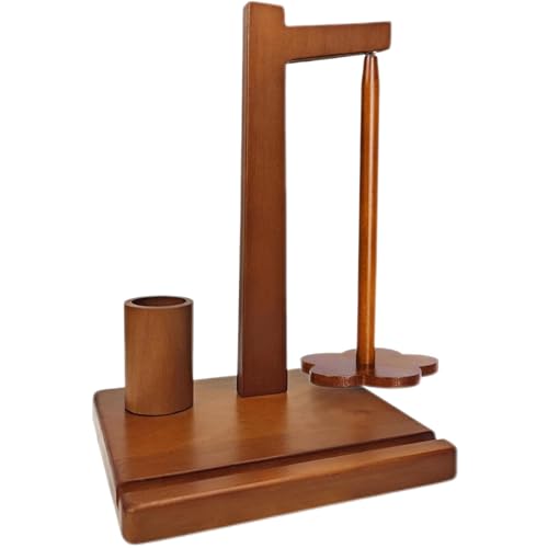 Image of Athena's Elements Upgraded Yarn Holder for Knitting and Crocheting, Magnetic Twirling Mechanism Yarn Spinner with Crochet Accessories Storage and Phone Stand, Yarn Ball Holder for Knitting Lovers