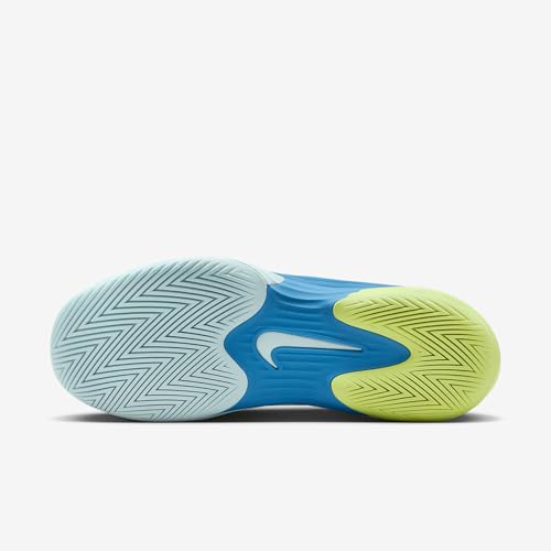 Nike Vapor 12 Women's Hard Court Tennis Shoes (FV5554-400, Blue Beyond/Light Lemon Twist/Star Blue/Glacier Blue)2