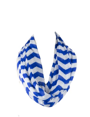 Shop Chevron Scarf for Women - Zipper Pocket Storage for Phone and Keys (Blue)