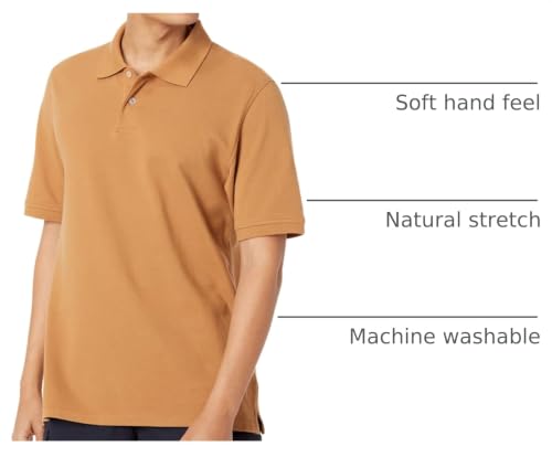 Image of Amazon Essentials Men's Regular-Fit Short Sleeve Cotton Pique Polo Shirt (Available in Big & Tall)