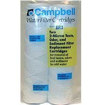 Campbell1c9-12 Taste & Odor Filter Cartridge, 2 Micron, 9 3/4", 2 Pack