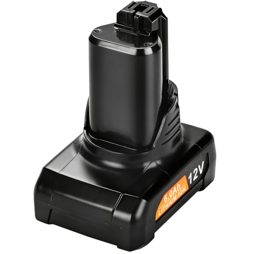 12V Ersatz-Akku für Bosch Elektrowerkzeuge 6000mAh kompatibel mit Bosch BAT420 BAT411A BAT412 BAT413 BAT411 GBA GSR GSA und GST 12V.