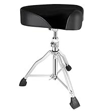 Height Adjustable by Rotate Lever: This drum throne with adjustable lever, you just need to adjust the height by rotate it. It can better prevent the drum seat from sliding down, suitable for adults,kids,gigs. Super Strong Bearing Pressure: The botto...