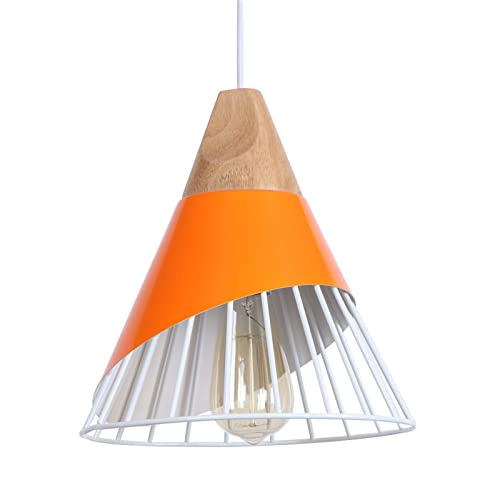 Lámpara de araña ajustable con silueta de bádminton y madera 7