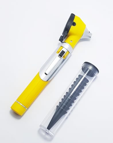 Fiber Optic Otoscope Examination Set Mini Pocket Size yellow Color # OS1008