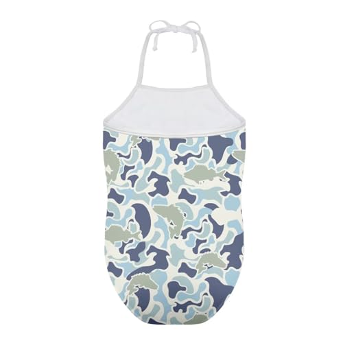Image of ELEQIN Cartoon Animal Cute Girls One Piece Swimsuit Adjustable Swimwear for 3Y-10Y