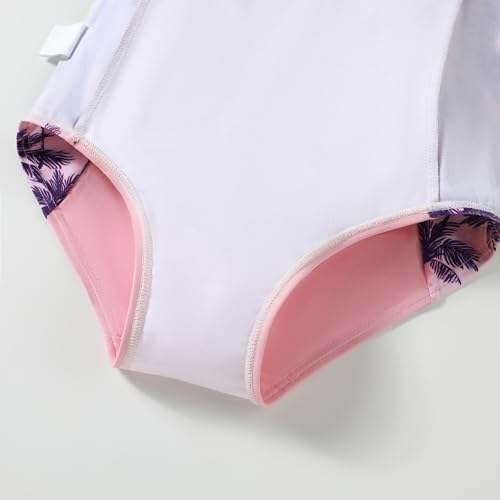 Image of DREAM BUS Toddler Girls One Piece Swimsuits with Boyshorts Little Girls Bathing Suit Summer Swimwear for 18M-6Y