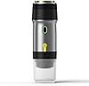 Kssiaz Macchine per Caffè Espresso Portatili, Caffettiera Espresso Elettrica con Autoriscaldamento, USB e Caricatore per Auto, Mini Caffettiera per Campeggio, Escursionismo, Viaggi, Ufficio, Argento
