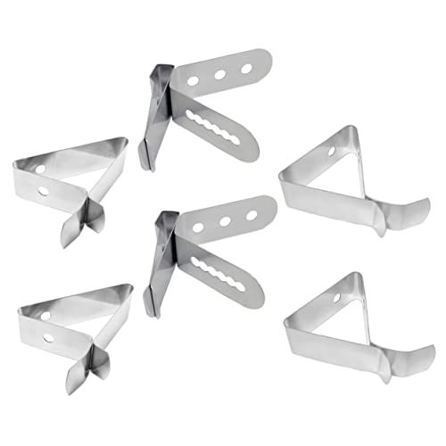 ASAKKURA 6pcs Stainless Steel Thermometer Clip Holders Practical Coffee Cup Probe Clamps Non- Design for Hot Liquid Testing Easy to Use -Grade Material