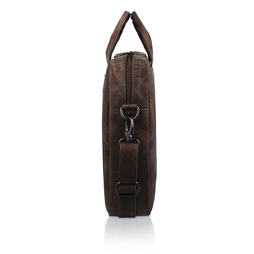 Image of WildHorn Leather Laptop Messenger Bag for Laptop /MacBook up to 15 inch| Padded Laptop Compartment |Office Bag I 365 Days Warranty