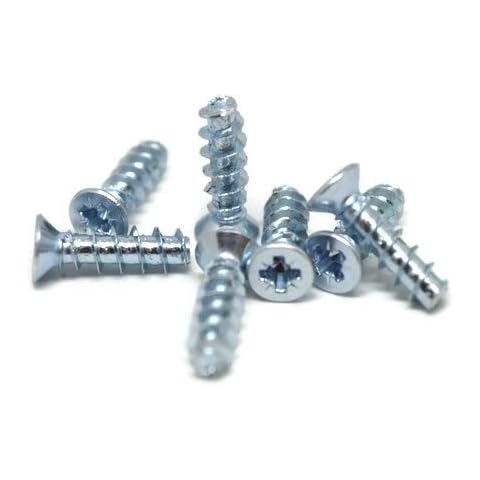 M5 5mm x 9mm EURO SCREWS FOR KITCHEN CABINETS, DOORS, WARDROBES & CUPBOARD HINGES FLAT HEAD (20) Cover