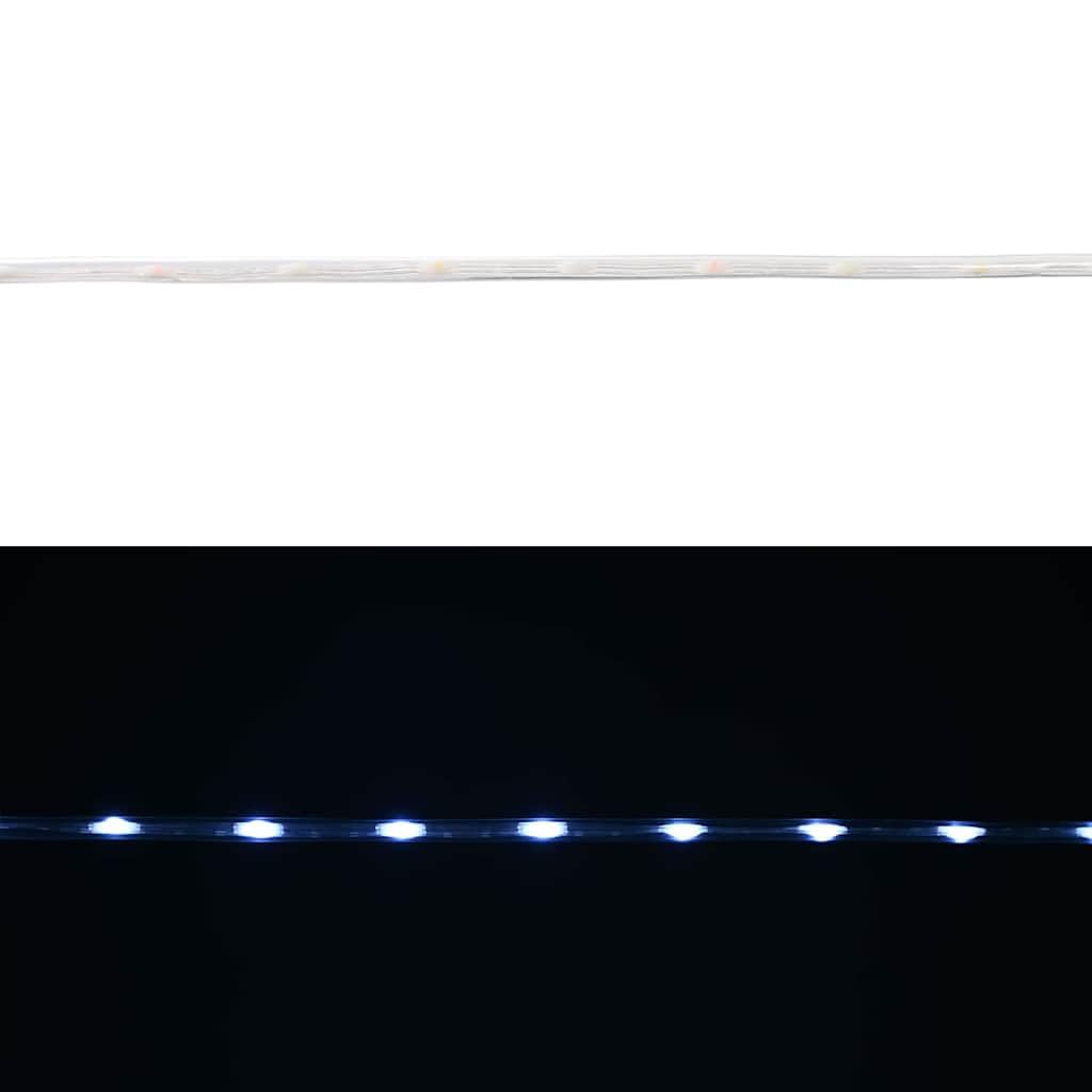 Cavo luminoso con 1200 LED, luce bianca fredda, 50 m, in PVC, flessibile, illuminazione esterna e interna, con telecomando, per giardino, balcone, terrazza, decorazione natalizia, dimmerabile