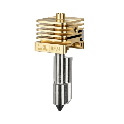 P2S X2D Brass Flow Hot End 0.4mm,Hardened Steel Nozzle High Temp Extruder Hot End Replacement with Silicone Cover Compat