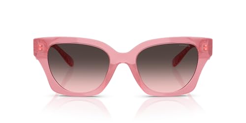 Coach HC8418U Universal Fit Sunglasses, Milky Pink/Grey Pink Gradient, 53 mm