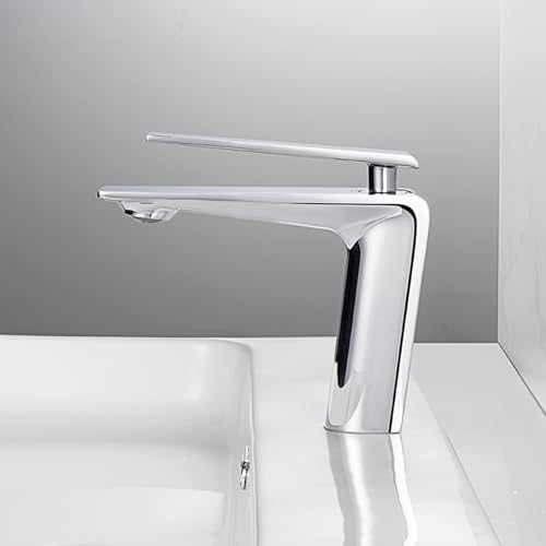 Mitigeur de lavabo eau chaude froide MOCHAMIK à commande monotrou fluide