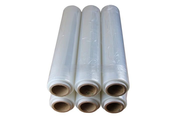 Stretchfolie Schwarz Palettenfolie Verpackungsfolie Umzugsfolie Strechfolienrolle Folie Palettenfolie Handfolie 23my 1,5kg 50 cm breit transparent 12 ROLLEN