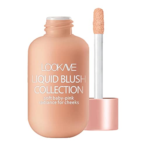 ZCSXK Colorete líquido para mejillas,Maquillaje de Rubor Rosa Suave - Milk Tea Micro-Shimmer Brightening Crema Duradera Blush, Larga duración Ligero Color Natural Transpirable Colorete para mejillas Cover