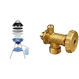Produkt 1: Top Ausstattung: Der Camping-Grill hat einen Deckel mit Griff und Thermometer für mehr Kontrolle beim Grillen, einen stufenlosen Gasregler und eine Piezozündung für einfaches Anzünden ohne Feuerzeug