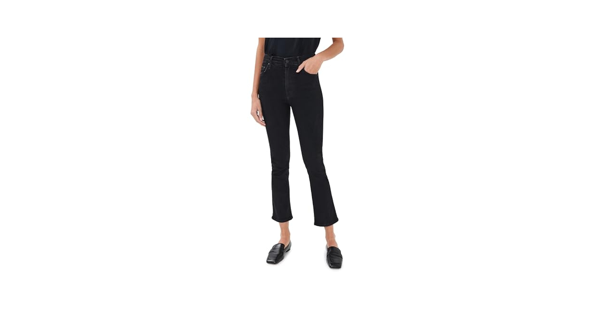 ドゥーズィエムクラス　MOTHER BLACK INSIDER CROP 26 The Insider Crop Step Fray - Not Guilty | MOTHER DENIM