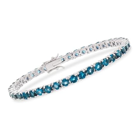Ross-Simons 12.00 ct. t.w. Blue Topaz Tennis Bracelet Cover