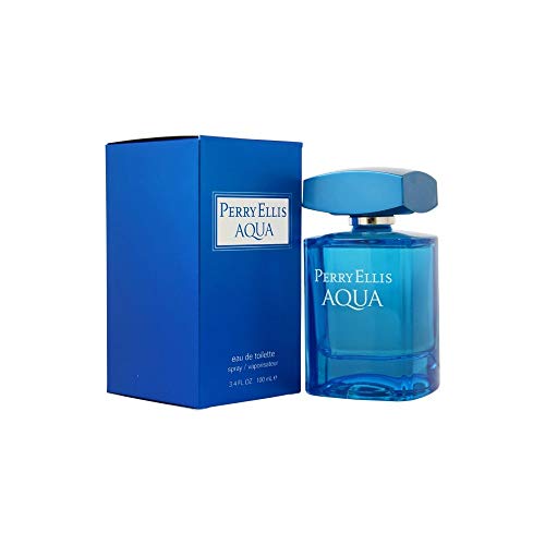 Perry Ellis Aqua Eau de Toilette Spray for Men, 3.4 Ounce (Pack of 3)