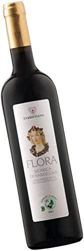  6 x 0.75 l - Flora. Monica di Sardegna DOC, Vino rosso certificato biologico. Prodotto dalla Cantina Vini Evaristiano