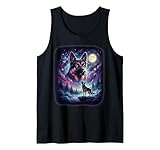 Prendi questo mistico design artistico di pastore tedesco con illustrazione realistica di cani illuminata dalla luna foresta fantasy cielo notturno vibrazioni spirituali e opere d'arte ispirate alla natura realizzate per veri amanti dei cani e fan del pastore tedesco