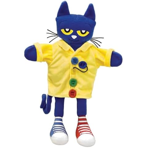 MerryMakers Pete the Cat and His Four Groovy Buttons Hand Puppet, 14.5-Inch Cover