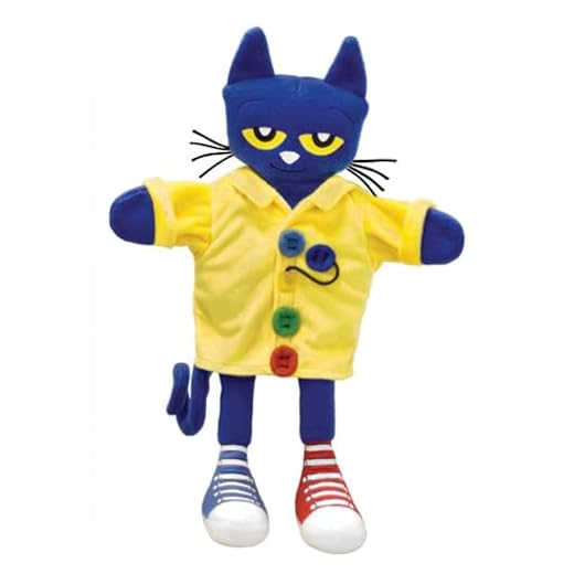 MerryMakers Pete the Cat and His Four Groovy Buttons Hand Puppet, 14.5-Inch
