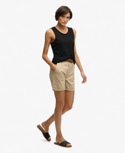Superdry Chino Short Pantalones, Stonewash Taupe Brown, 36W Unisex Adulto