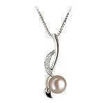 Diana White 6-7mm AA Quality Japanese Akoya 925 Sterling Silver Cultured Pearl Pendant For Women