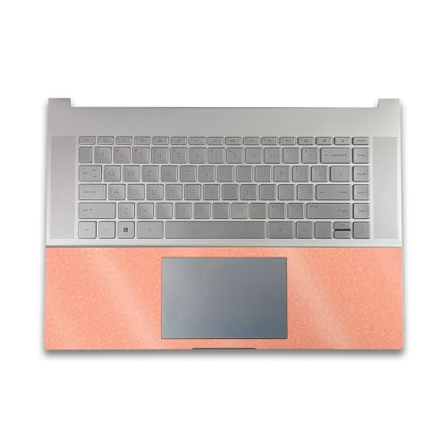 Image of Glossy Glitter Gaming Skin Compatible with HP Envy x360 16 inch (2023) - Solid Peach - Premium 3M Vinyl Protective Wrap Decal Cover - Easy to Apply | Crafted in The USA by MightySkins