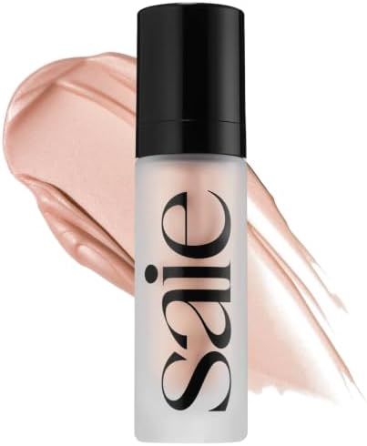 Saie Glowy Super Gel Illuminating Face Makeup Primer, Roseglow (1 oz)