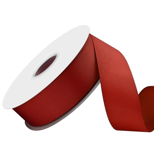 Ribreeze 1-1/2 inch Red Grosgrain Ribbon 50 Yards for Gift Wrapping Weddings DIY Floral Decor Sewing & More