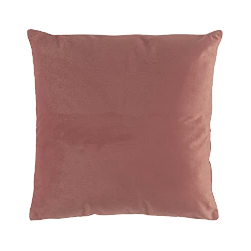 douceur d'intérieur, Coussin Déhoussable (40 x 40 cm) Velvetine Rose, Velours