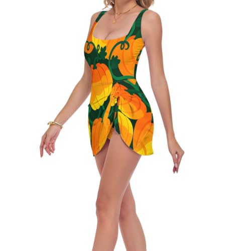 Maillot de bain amincissant à motif citrouille pour affiner la silhouette - 2
