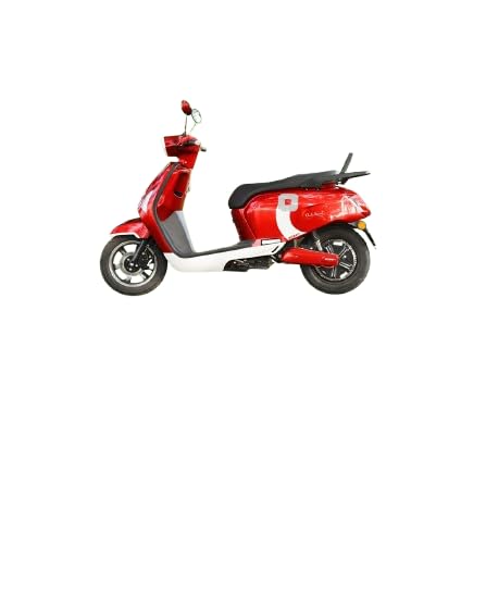 Image of Chalo Smart+ Electric Scooter, 70-75km Range, 1.5kWh Battery, 25km /Hour Max Speed, Dark Red