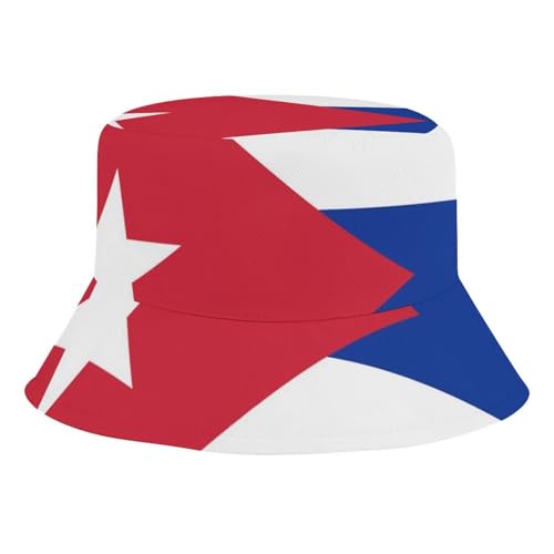 Cuban FlagChildren's Bucket Hat for Boys and Girls, Breathable Summer Beach Hat54cm
