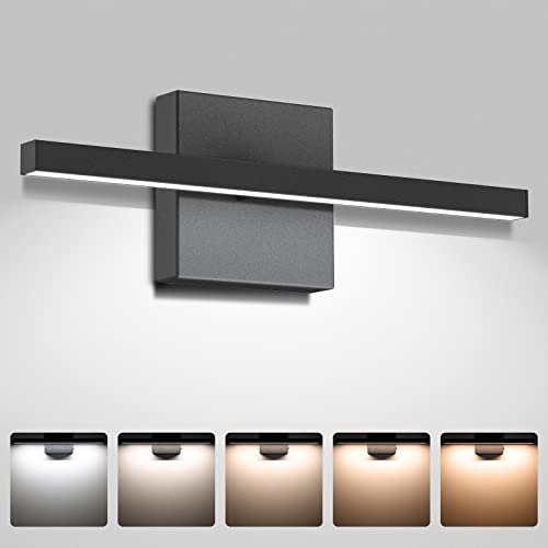 NIORSUN 15.75 inch Modern Bathroom Vanity Light Dimmable 5CCT 630LM 9W LED Bathroom Lights Over Mirror Black Wall Lighting Fixtures for Bathroom Bedroom Living Room Cabinet- ETL Certified NIORSUN 15.75 inch Modern Bathroom Vanity Light Dimmable 5CCT 630LM 9W LED Bathroom Lights Over Mirror Black Wall Lighting Fixtures for Bathroom Bedroom Living Room Cabinet- ETL Certified