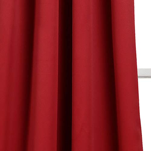 Lush Decor Insulated Grommet Blackout Curtains Panel Pair, 52" W x 95" L, Red, W 52" x L 95" (2 Panels) - Image 3
