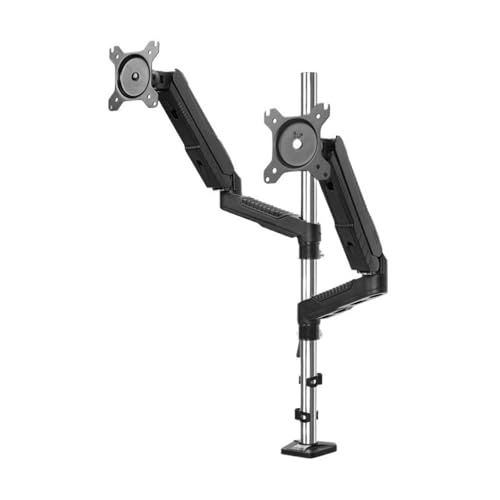 Support de bureau pour bras pour double écran 75 100 mm réglable charge 14.3 lbs