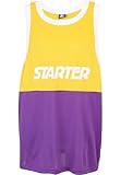 Starter Black Label Camiseta Interior para Hombre, Californiayellow/Realviolet, L-XL
