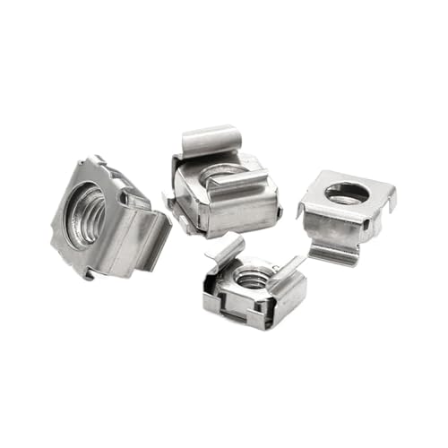 Black Phosphate, Pk50,#6-32 J Style Spring Nut, Steel,2040999876